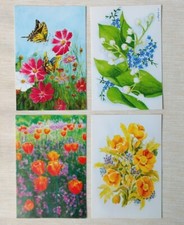4 BIGLIETTI artistici vintage