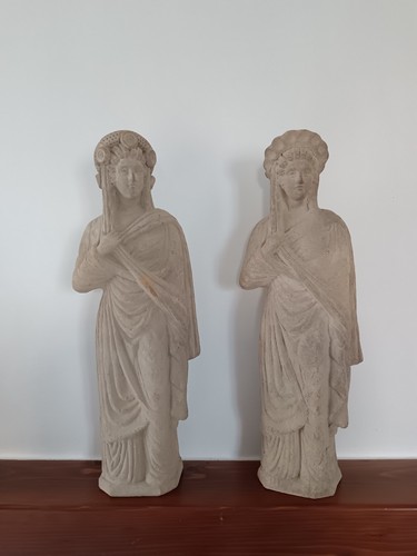 Coppia statue femminili - statue,