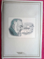 Italia 1999 Folder Padre Pio con cordoncino completo