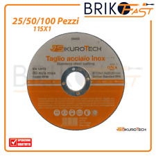 Disco taglio flex set dischi Ferro Inox per smerigliat. Sikurotech 115X1,0X22,23