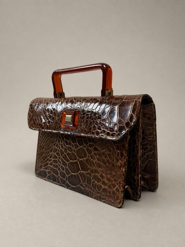 Borsa mano vintage pelle - a,
