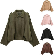 Bomber Corto Da Donna in Finta