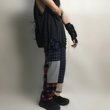 Unisex Straight Wide Plaid