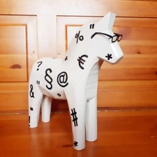 IKEA White Dala Horse with