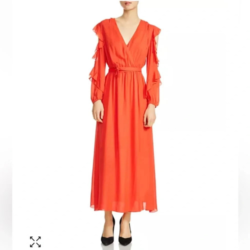 Maxi abito rosso maje con - abito,