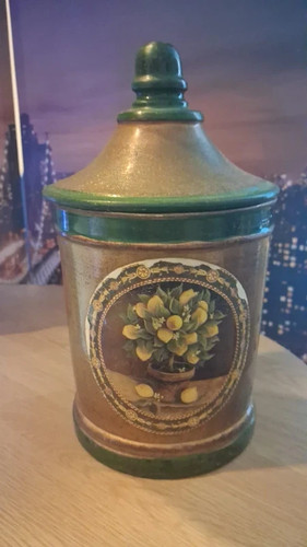 Biscottiera barattolo ceramica - biscottiera,