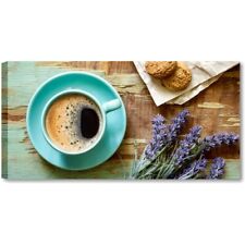 Caffè Vintage Provenzale - Quadro per cucina shabby arredamento bar stampa 90x45