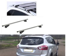 BARRE PORTATUTTO ALLUMINIO FORD KUGA 2008+PORTASCI 4 PAIA CHIAVI ANTIFURTO K9