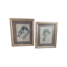 2 litografie Shan Merry a matita firmate e numerate splendidamente incorniciate