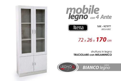 Mobile vetrina moderna bianca - mobile,