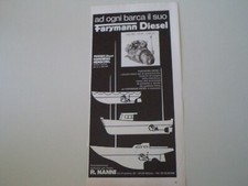 advertising Pubblicità 1972 MOTORI MARINI FARYMANN DIESEL