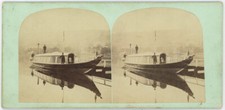 Stereo Circa 1870. Gondola Steamer. Sul Lago Di Coniston. Lancashire. Barca.