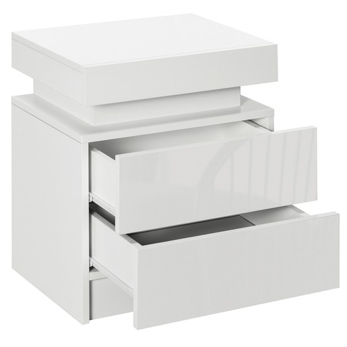 Homcom comodino con luce led - comodino,