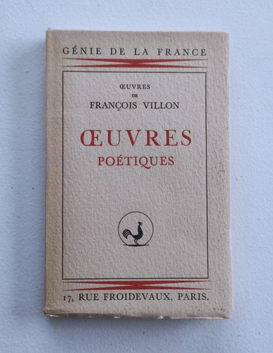 Villon poèsies complètes - poèsies,
