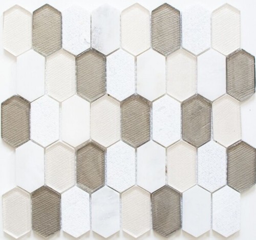Piastrella mosaico traslucido