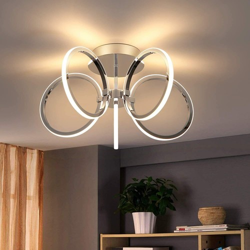 Plafoniera led 37w cromata