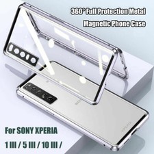 Custodia telefono metallo magnetica 360° per Sony Xperia Pro-I Xperia 5 1 VII 10 VI V IV