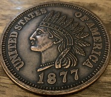 Penny testa di indiano vintage