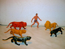 DULCOP-1/32-TARZAN E CINQUE ANIMALI-BUONE CONDIZIONI GENERALI-FACTORY PAINTED