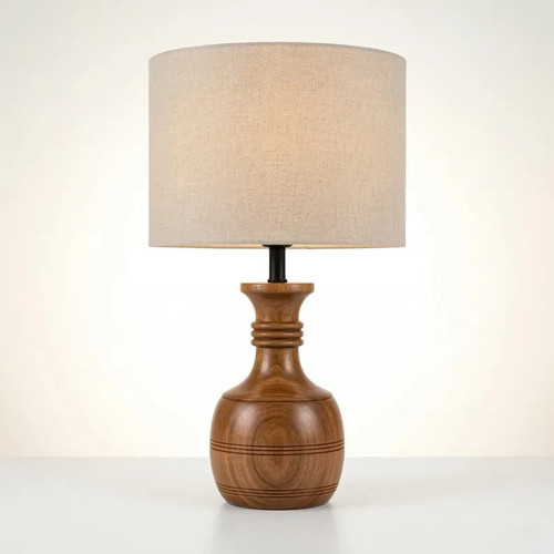 Lampada tavolo noce - lampada,