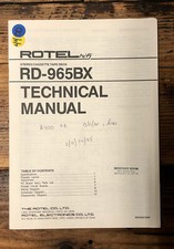Rotel RD-965BX Manuale di