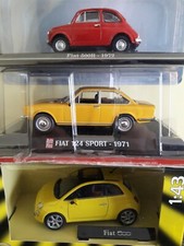 1/43 Lotto 3 modelli Fiat: 500R Norev,124 sport Ixo e 500 Cararama