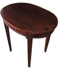 ANTICO RARO TAVOLO OVALE ORIGINALE IN NOCE 1700 LUIGI XVI ITALIA