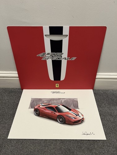 Litografia ferrari 458 - litografia,