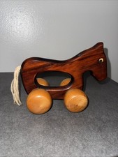 1984 vintage wooden horse - 1984,
