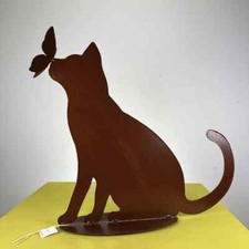 sagoma gatto da giardino in metallo