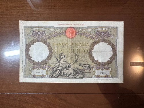 Banconota lire 100 roma - 100,