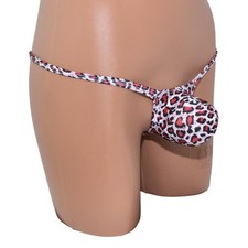 Pochette uomo per si*e con stampa leopardata (M)