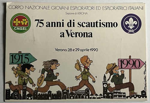Cngei cartolina con annullo - con, 75