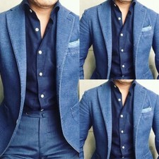 Blazer uomo denim blu moda