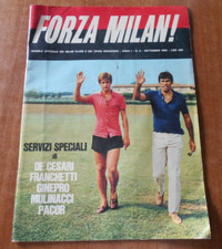 FORZA MILAN ! Anno I n.9 Settembre 1969 In copertina GIANNI RIVERA e COMBIN