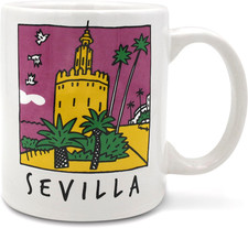 Tazza Porcellana Colazione [Torre Del Oro] Regalo Originali | Siviglia Andalusia