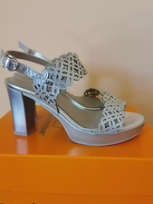 Valleverde Sandali argento con Strass n.37 Scarpe Donna  Zeppa Cerimonia Party 