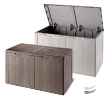 BAULE BOX CONTENITORE CASSAPANCA GIARDINO TERRAZZO TORTORA MARRONE E BEIGE 2023