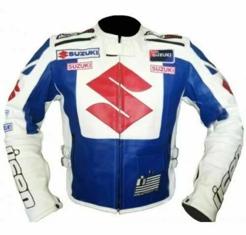 Suzuki giacca pelle moto corsa - pelle,