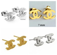 Orecchini Piccoli 7 Mm Colore Oro Argento Diamantini Donna bigiotteria 2025