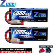 2x Zeee 2S Lipo batteria T