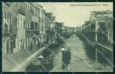 Venezia Città Murano Rio dei Vetrai Barche Gondola Stein 16124 cartolina RT7302
