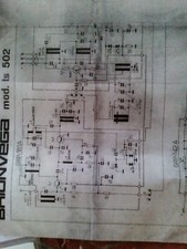 schema elettrico radio Brion Vega TS 502 in fotocopie