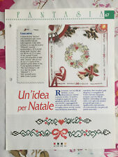 Schema punto croce Ricamo Un ' idea per Natale centro tavola ghirlanda 