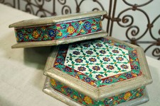 Antica Scatola Di Latta Vintage box color