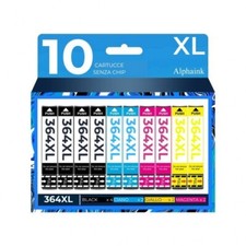 10 CARTUCCE NO CHIP 364XL PER