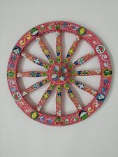 Ruota Carretto Siciliano in legno.Interamente scolpita e dipinta a...