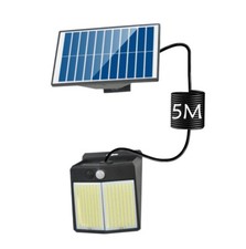 Faretto Solare 288 LED 26W Sensore Movimento Crepuscolare Cavo 5MT IP65 Esterno