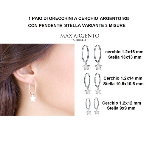 Orecchini argento 925 cerchio - orecchini,