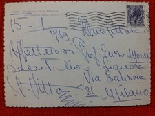 UMBERTO VITTORINI - scritto autografo su cartolina 1959
